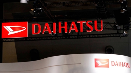 FILE PHOTO: Daihatsu Motors' logos are pictured at the 45th Tokyo Motor Show in Tokyo