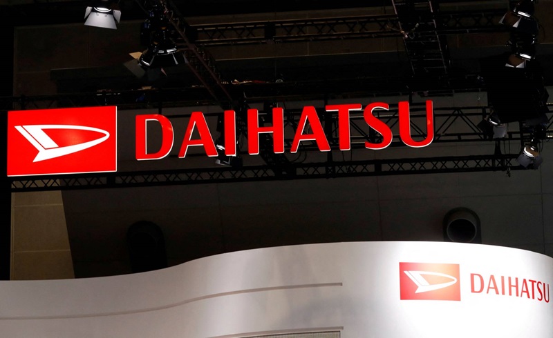FILE PHOTO: Daihatsu Motors' logos are pictured at the 45th Tokyo Motor Show in Tokyo