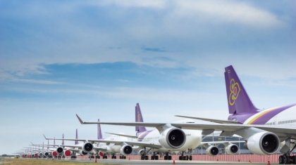 Suvarnabhumi,Airport,,Bangkok-thailand,,April,2020,:,Thai,Airways,International,Planes