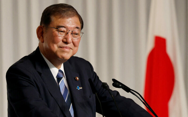 Shigeru Ishiba, the newly elected leader of Japan's ruling party, the Liberal Democratic Party (LDP) holds a press conference after the LDP leadership election, in Tokyo, Japan September 27, 2024. REUTERS/Kim Kyung-Hoon/Pool