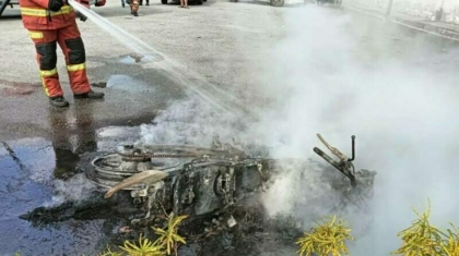 motor terbakar taiping