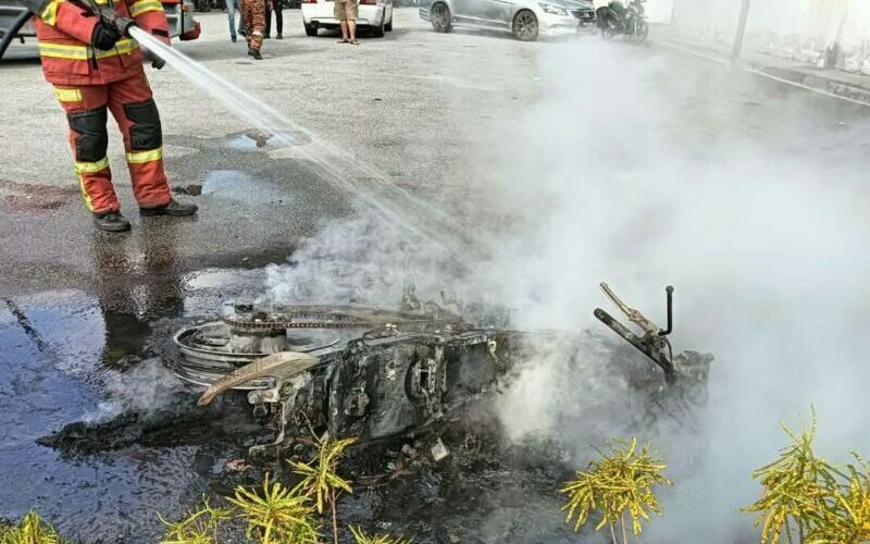 motor terbakar taiping